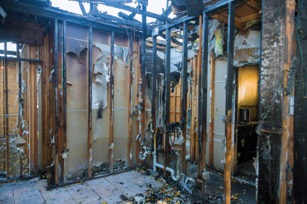 Professional Fire Damage Restoration technician working in Montgomery, OH